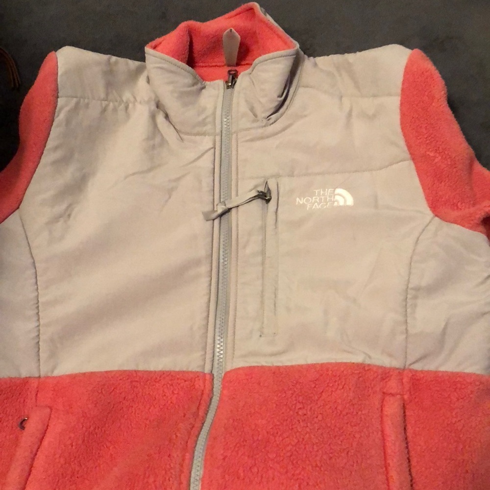 Pink and gray North Face Jacket 😊